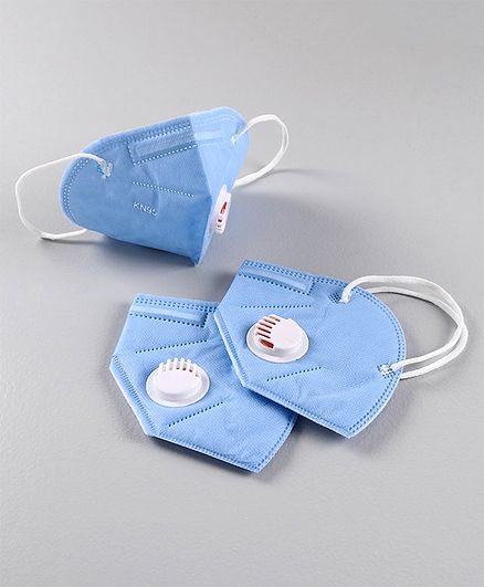 Froggy Solid Pack Of 3 N 95 Masks - Blue