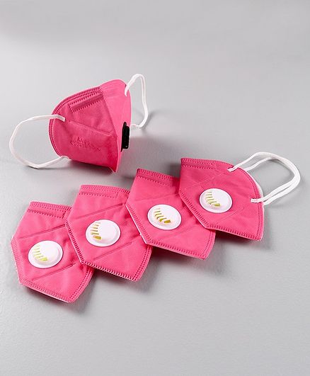 Froggy Pack of 5 Solid Colour N95 Mask - Pink
