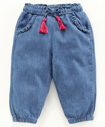 Babyoye Full Length Solid Pant - Blue