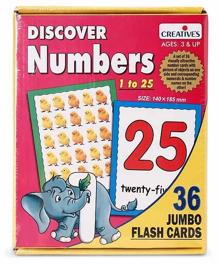Creative's Discover Numbers Jumbo Flash Cards - 36 Cards