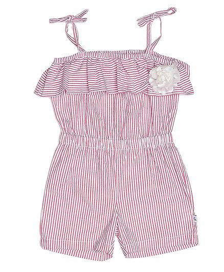 The Sandbox Clothing Co Sleeveless Striped Jumpsuit - Pink