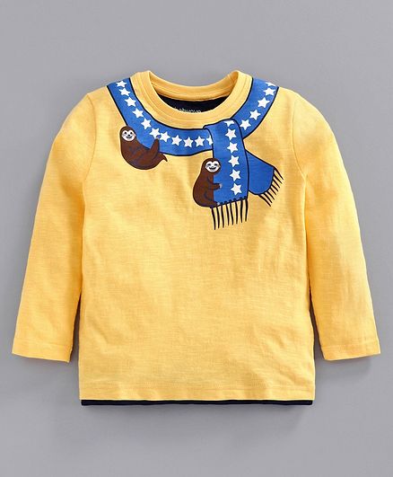 Babyoye Cotton Full Sleeves Tee Koala Print - Yellow