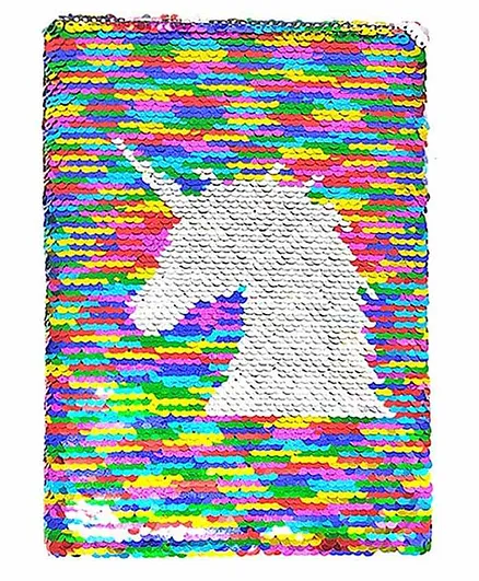 FunBlast Sequin Flip A5 Size Diary Unicorn Design (Colours May Vary) - 80 Pages