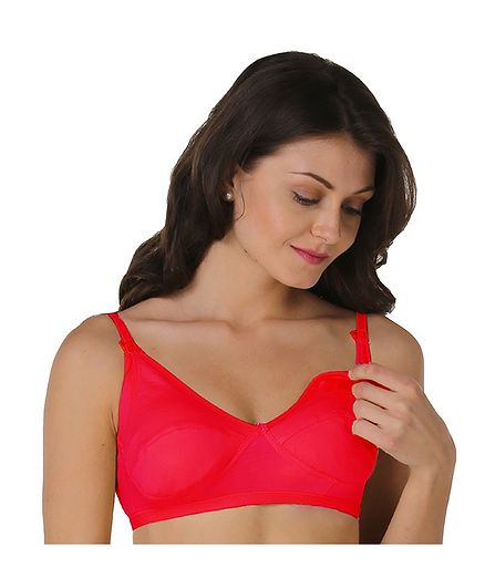 Morph Solid Colour Leak Proof Maternity Bra - Dark Pink