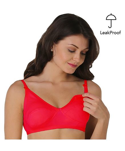 Morph Solid Colour Leak Proof Maternity Bra - Dark Pink