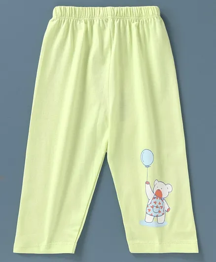 Tango Full Length Lounge Pant Teddy Print - Green