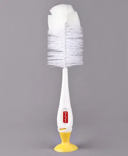 Babyhug 2 In 1 Bottle & Nipple Cleaning Brush - Yellow
