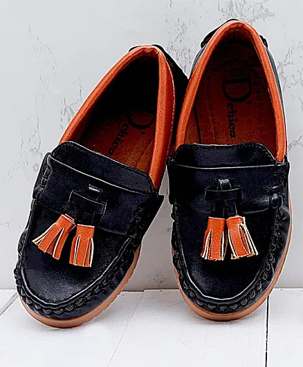 D'chica Bro Tassel Loafers - Black