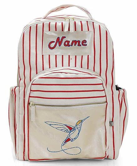 Mi Dulce An'ya Backpack Hummingbird Embroidered Red - 12.2 inches