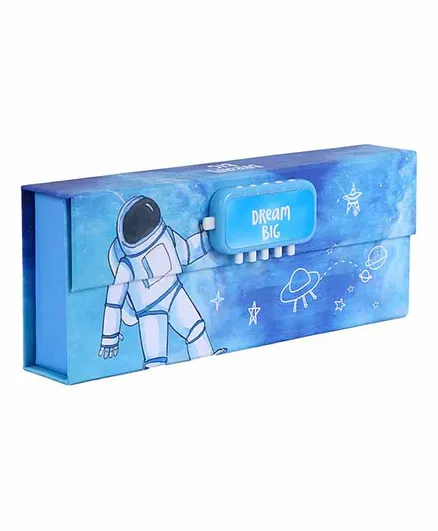 Passion Petals Astronaut Pencil Box with Lock Code - Blue