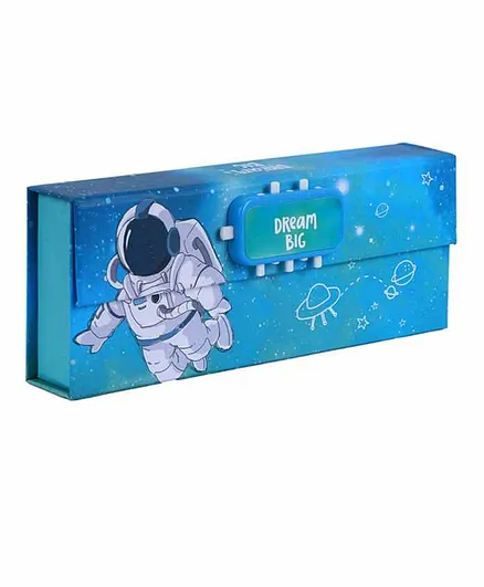 Passion Petals Astronaut Pencil Box with Lock Code - Blue