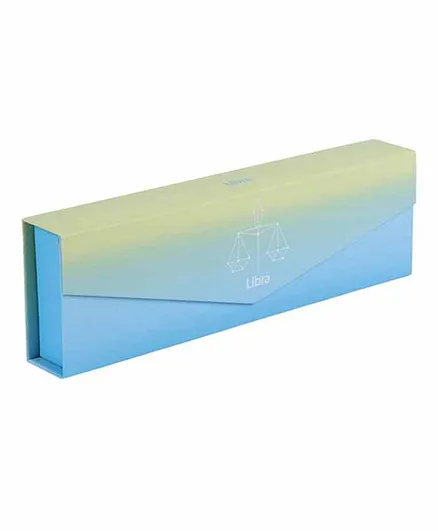 Passion Petals Libra Zodiac Themed Pencil Box - Blue