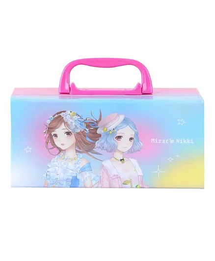 Passion Petals Suitcase Style Pencil Box with Lock Code - Blue