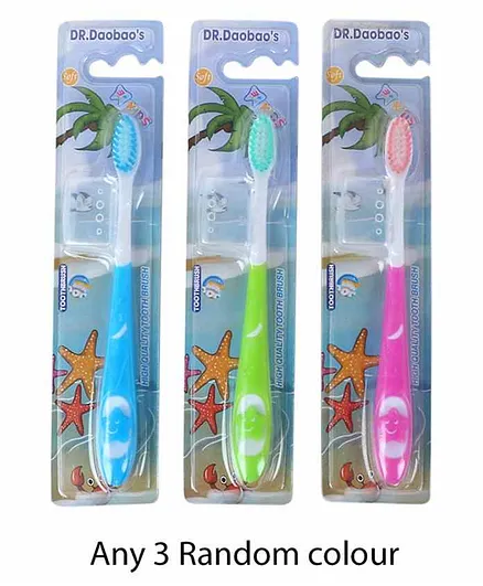 Passion Petals Tooth Brush with Cap Set of 3 (Color May Vary)