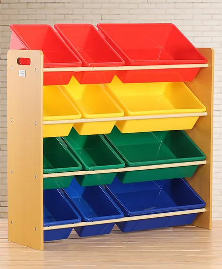 Babyhug Toy Organizer With 12 Tray - Multicolor