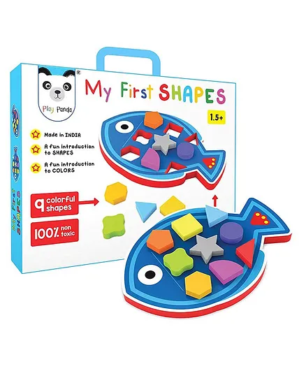 Play Panda My First Shapes Fish Puzzle - Multicolor
