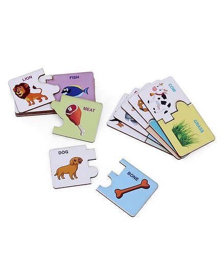 Omocha Animal & Their Food Match-Up Jigsaw Puzzle - 24 Pieces