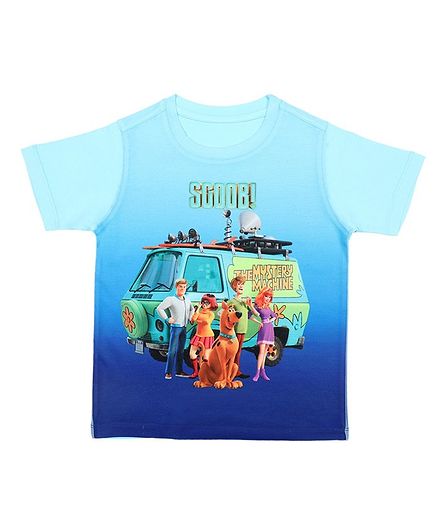 Scooby-Doo By Crossroads Half Sleeves Character Print Tee - Blue