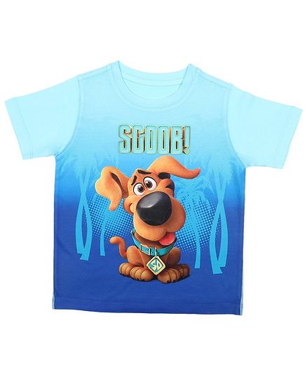 Scooby-Doo By Crossroads Half Sleeves Scooby Print Tee - Blue