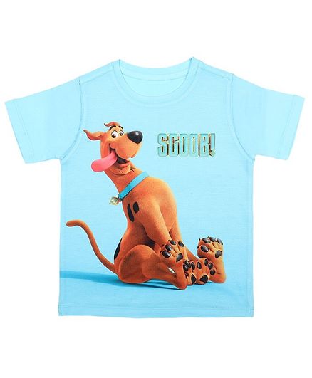 Scooby-Doo By Crossroads Half Sleeves Character Print Tee - Blue