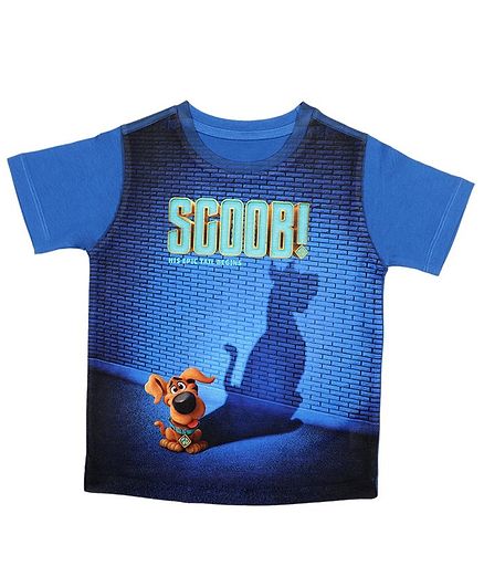 Scooby-Doo By Crossroads Half Sleeves Scoob Print Tee - Blue