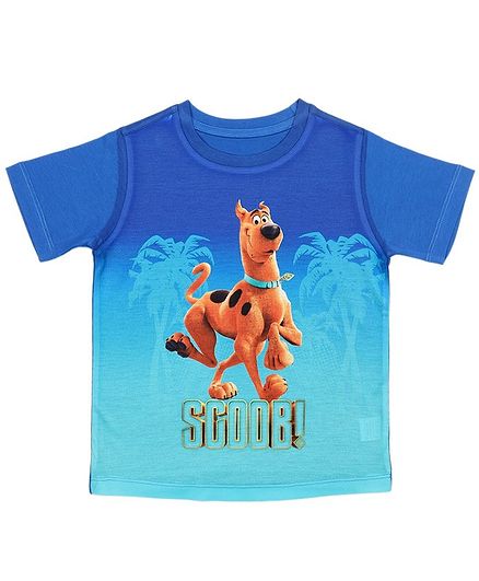 Scooby-Doo By Crossroads Half Sleeves Scoob Print Tee - Blue