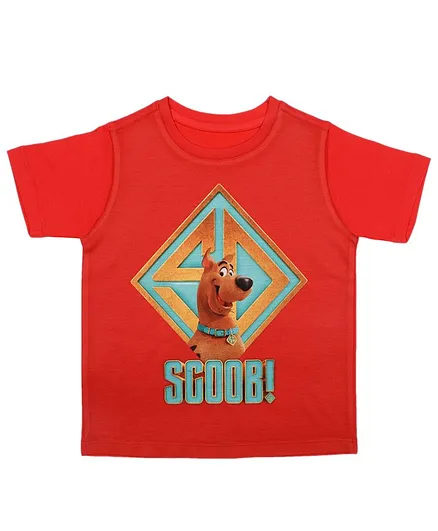 Scooby-Doo By Crossroads Half Sleeves Scoob Print Tee - Orange