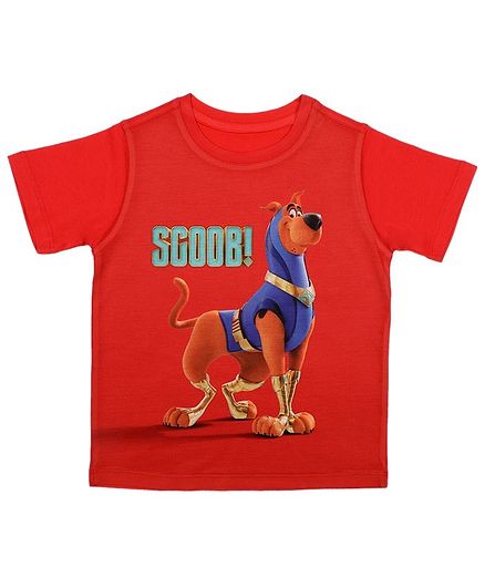 Scooby-Doo By Crossroads Half Sleeves Scoob Print Tee - Red