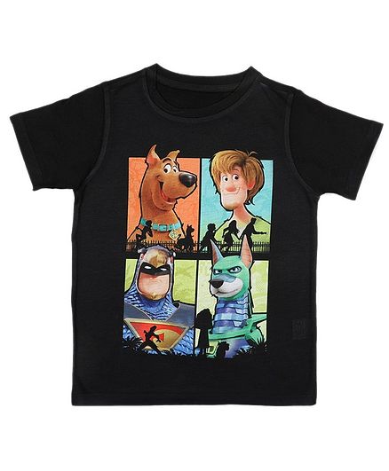 Scooby-Doo By Crossroads Half Sleeves Character Print Tee - Black