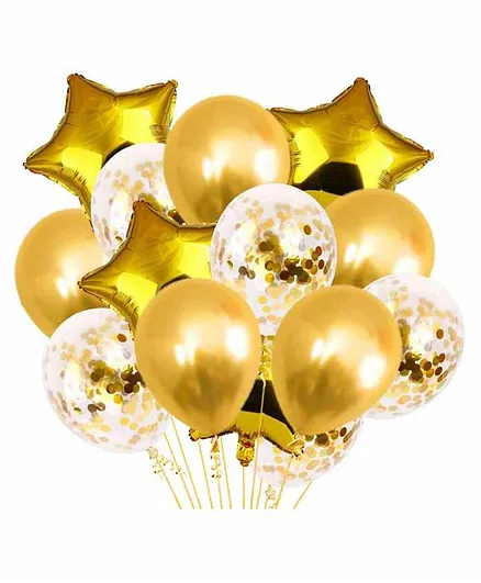 Party Propz Party Balloons Golden - Pack of 14