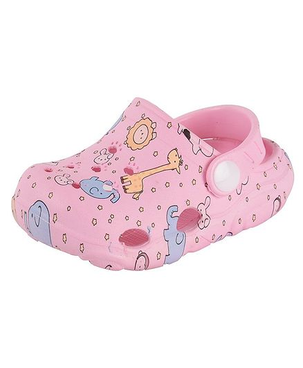 Yellow Bee Animal Print Clogs - Pink