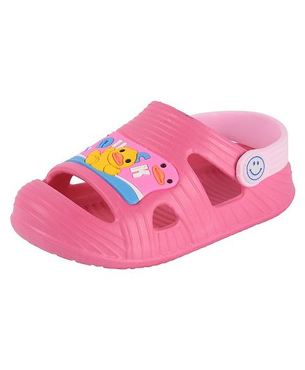 Yellow Bee Duck Design Detailing Sandals - Pink