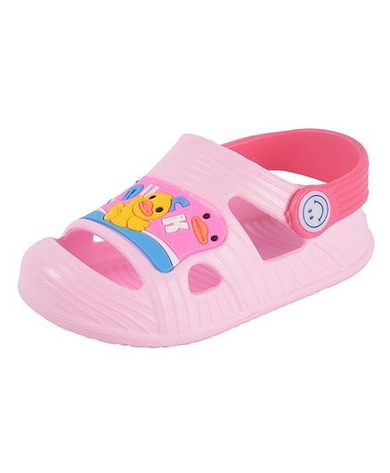 Yellow Bee Duck Design Detailing Sandals - Light Pink