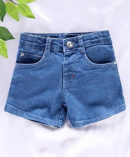 Rassha Solid Shorts - Blue