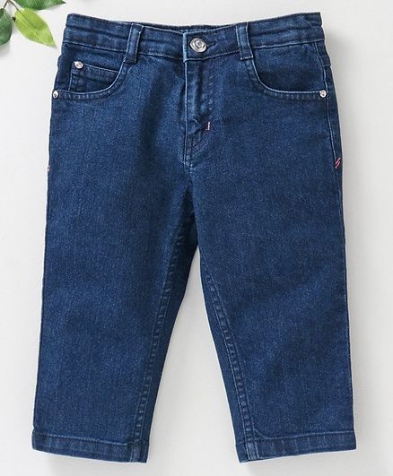 Rassha Solid Capri Jeans - Dark Blue