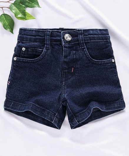 Rassha Solid Shorts - Blue