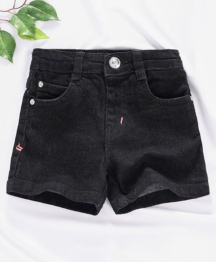 Rassha Solid Shorts - Black