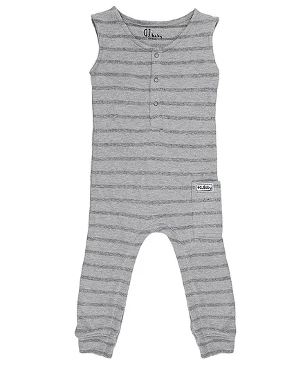 GINI & JONY Striped Sleeveless Jumpsuit- Grey