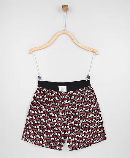 GINI & JONY Palm Tree Printed Boxers - Black