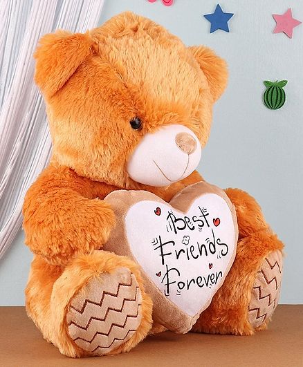 Benny & Bunny Heart Holding Teddy Brown - Height 42 cm