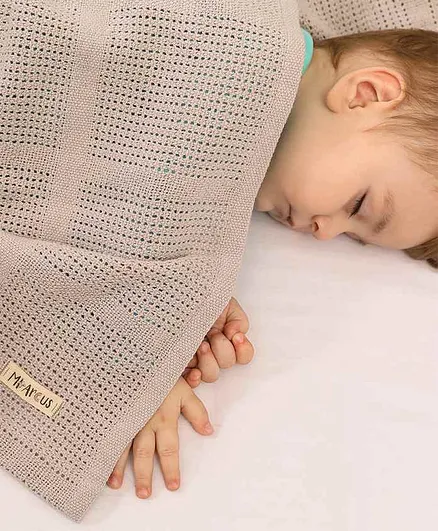 Mi Arcus Premium Organic Cotton Pixie Leno Blanket - Grey