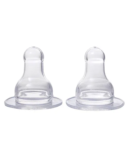 Babyhug Silicone Nipple Medium Flow - Pack of 2