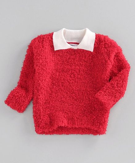 Babyoye Full Sleeves Sweater - Red
