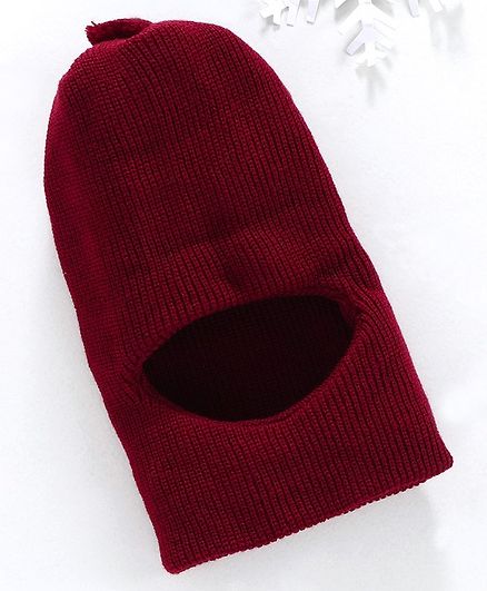 Babyhug Unisex Monkey Cap - Maroon