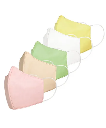 JS CARE LB-N95 6 Ply Mask Anti Viral, Anti Bacterial And Reusable Pack of 5 - Multicolor