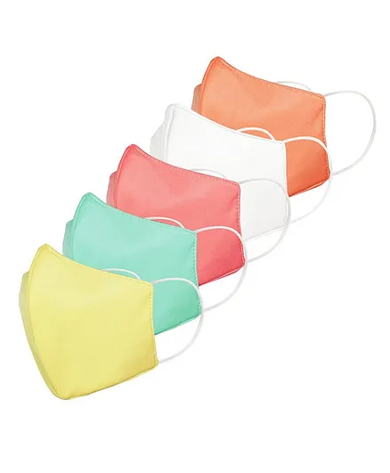 JS CARE LB-N95 6 Ply Mask Anti Viral, Anti Bacterial And Reusable Pack of 5 - Multicolor