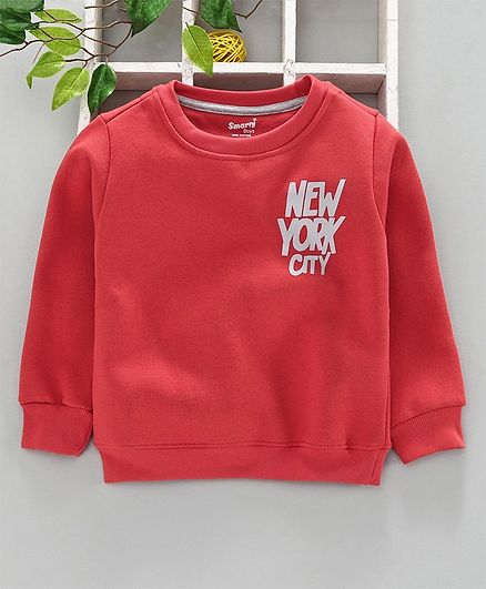 Smarty Full Sleeves New York City Tee - Red