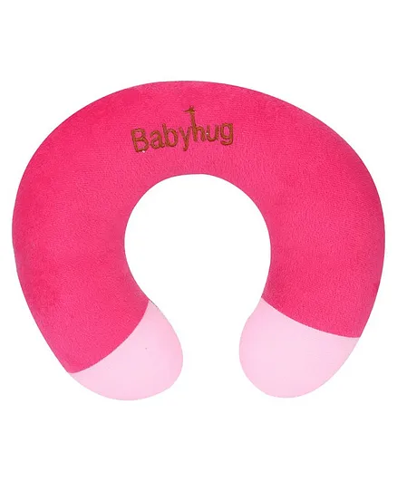 Babyhug Plush Neck Pillow - Dark Pink