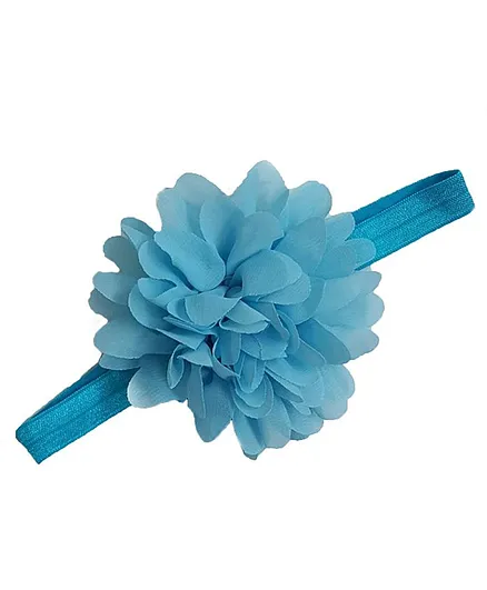 Bellazaara Chiffon Flower Design Headband - Blue