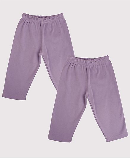 Color Fly Pack Of 3 Solid Colour Full Length Leggings - Purple